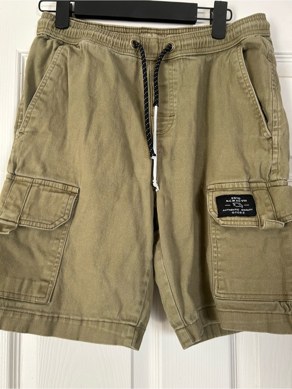 Tony Hawk Olive Green Cargo Drawstring Shorts